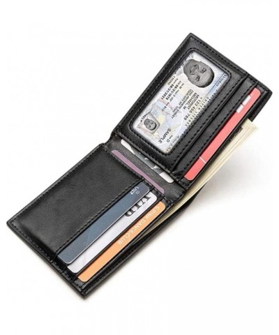 Carbon Fiber Pattern Card Wallet Money Bag Slim Wallet for Men Purse Credit Card Holder (Color : Crazy Black YML001) Black $1...