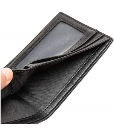 Carbon Fiber Pattern Card Wallet Money Bag Slim Wallet for Men Purse Credit Card Holder (Color : Crazy Black YML001) Black $1...