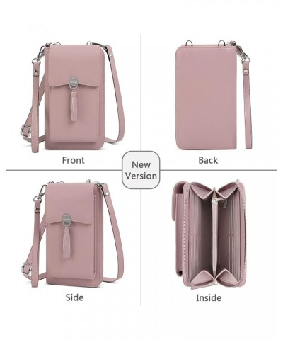 Small Crossbody Phone Bag RFID Women Wallet Cellphone Credit Card Purse with Adjustable Shoulder Strap New-pink $14.55 Crossb...