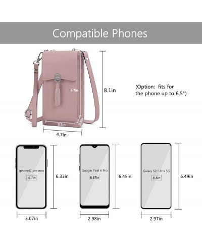 Small Crossbody Phone Bag RFID Women Wallet Cellphone Credit Card Purse with Adjustable Shoulder Strap New-pink $14.55 Crossb...