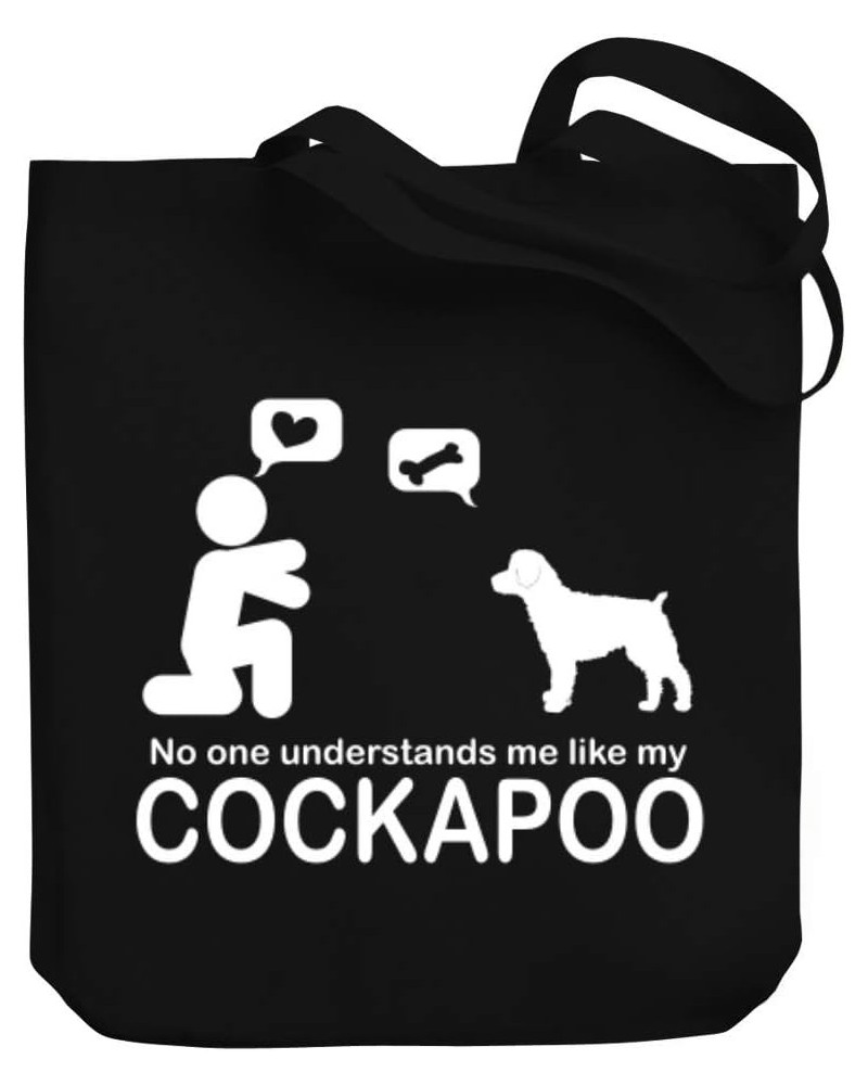 NO ONE UNDERSTANDS ME LIKE MY Cockapoo Canvas Tote Bag 10.5" x 16" x 4 $18.80 Totes