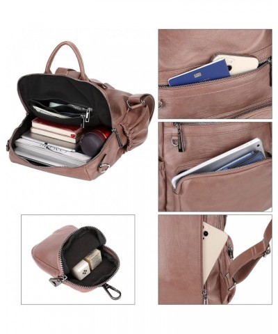 Travel Backpack Purse for Women Vegan Leather Ladies Fashion Tassel Shoulder Bag Convertible 262 Khaki $22.05 Backpacks