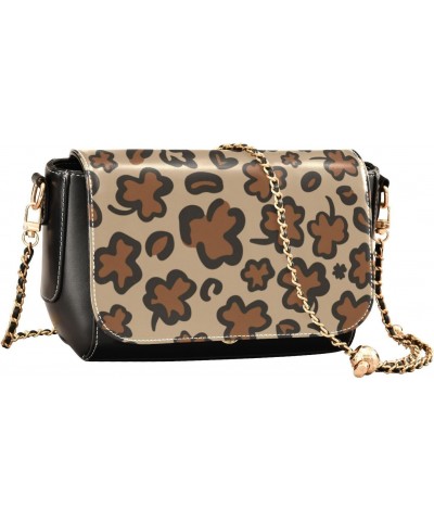 St. Patrick's Day Crossbody Handbag Leopard Luck Shamrock PU Leather Shoulder Bag Sturdy Travel Pouch Compact Chic Bag for Wo...