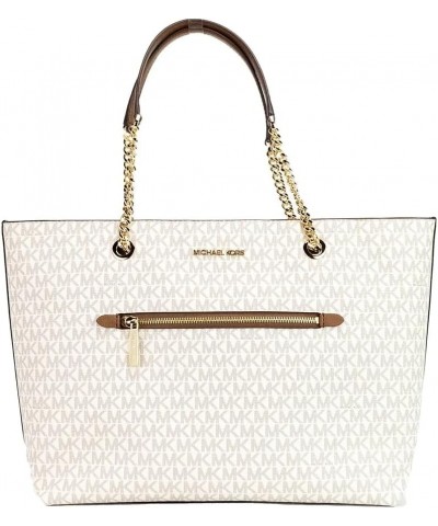 Jet Set Item Medium Front Pocket Chain Tote Bag Purse Vanilla $53.82 Totes