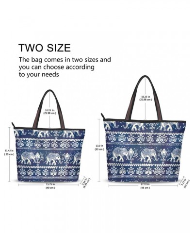 Women Tote Bags Elephant Art Top Handle Satchel Handbags Shoulder Bag for Shopping 20856210 $11.96 Totes