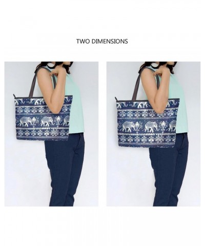 Women Tote Bags Elephant Art Top Handle Satchel Handbags Shoulder Bag for Shopping 20856210 $11.96 Totes