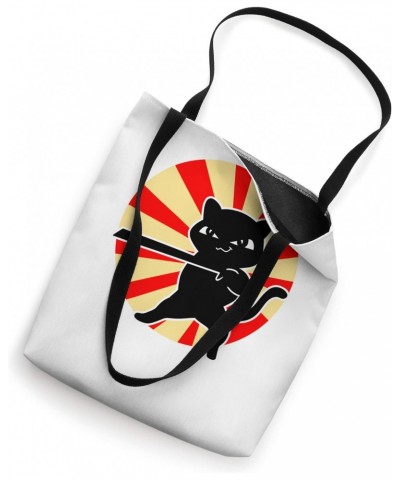 Cat Bushido Ronin Japanese Samurai Tote Bag $16.21 Totes