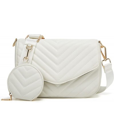 Small crossbody bag and wallet with wide shoulder strap 2 pieces Beige-aa $9.85 Crossbody Bags