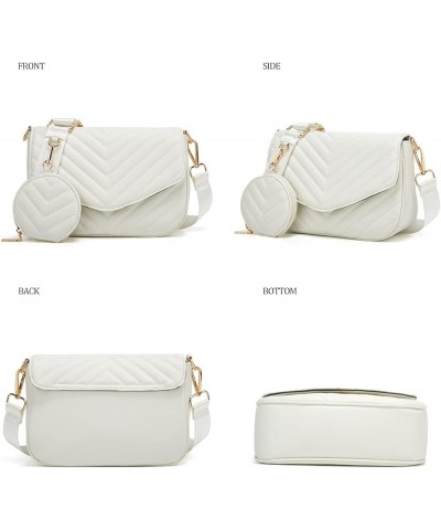 Small crossbody bag and wallet with wide shoulder strap 2 pieces Beige-aa $9.85 Crossbody Bags