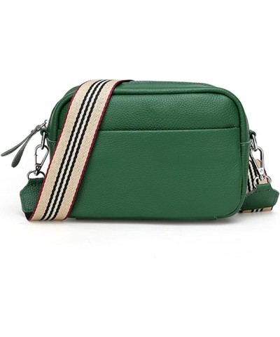 Simple Wide Shoulder Strap Single Shoulder Bag Women's Crossbody Bag Small Square Bag Green $17.38 Shoulder Bags