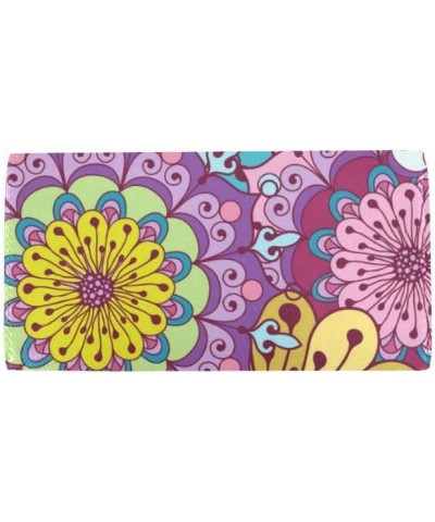 women trifold wallet Mosaic flowers Butterfly funny animals Tribal pattern designer wallets Color4 $25.95 Clutches