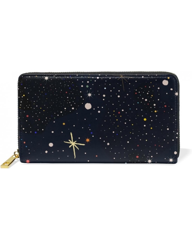 U LIFE Stars Moon Sun Galaxy Space Universe Nebula Wallets Purse Cash Card Holder Case Leather $17.84 Wallets