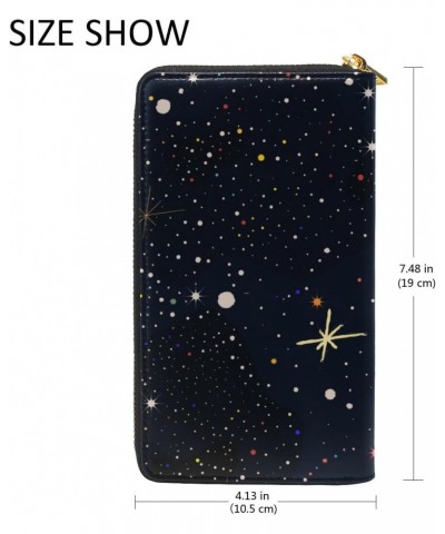 U LIFE Stars Moon Sun Galaxy Space Universe Nebula Wallets Purse Cash Card Holder Case Leather $17.84 Wallets