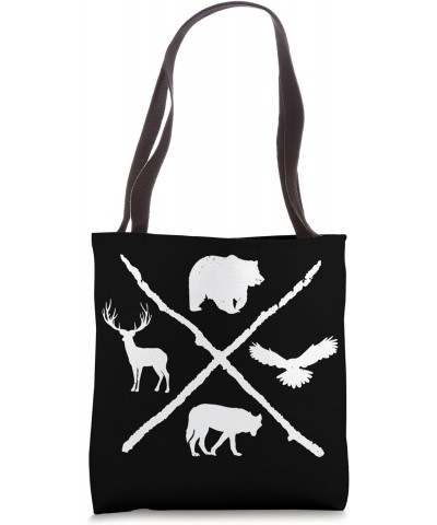 Wildlife Nature Forest Animal Silhouette Reflection Outdoor Tote Bag $11.87 Totes