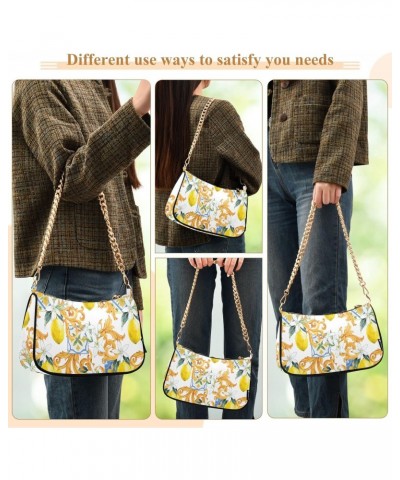 Lemon Shoulder Bag for Women Crossbody Small Tote Bag Purses with Chain Strap Handbag for Girl Travel Business Work $17.99 Sh...