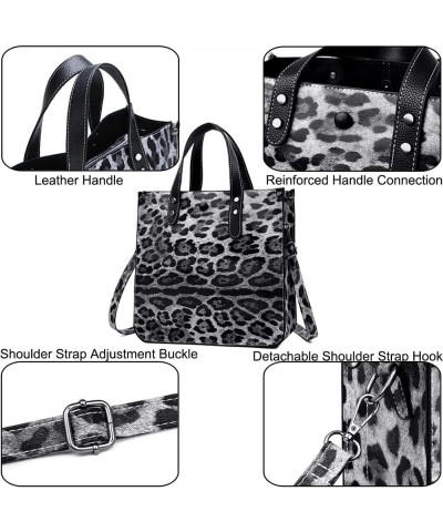 Women Handbags and Purse Animal-print Leather Shoulder Bag Satchel Handbag Ladies Tote Bag for Work 2Pcs Set Brown $15.11 Hob...