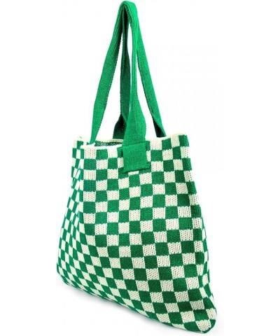 Crochet Tote Bag for Women Large Capacity Shoulder Bag Handbags Knitting Hobo Bag Aesthetic Handmade Weaving Green $13.62 Totes