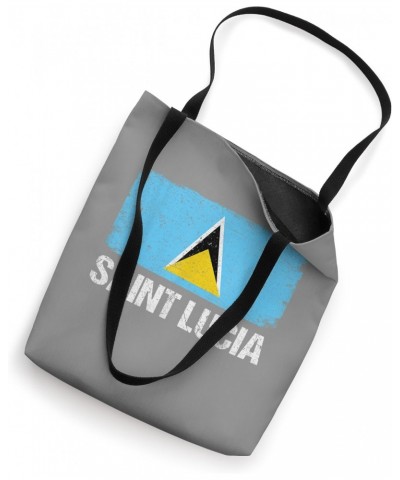 Vintage Saint Lucia Flag Kid Men Women Patriotic Tote Bag $11.12 Totes