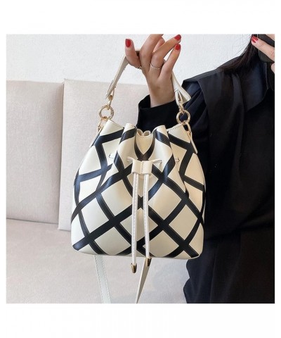 Women Crossbody Bag Fashion Handbags Simple Shoulder Bags Messenger Bucket Bags for Women (Color : White, Size : 8 * 8 * 5inc...