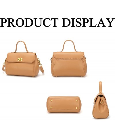 Women Vintage Leather Satchel Adjustable Strap Handbag Detachable Handle Cross Body Shoulder Bag Off-white $33.14 Satchels