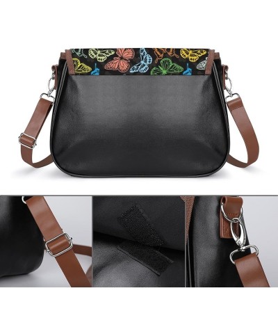 Women's Leather Flap Crossbody Purse Handbag Shoulder Bag, Sling Flap Bag for Party Christmas Pattern (815) $18.44 Shoulder Bags