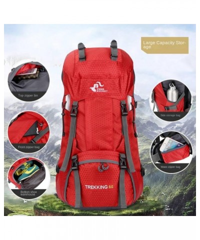 European And American Fashion Mountaineering Bag Hiking Backpack Backpack Camping Backpack With Rain Cover 60L 60L Black $78....