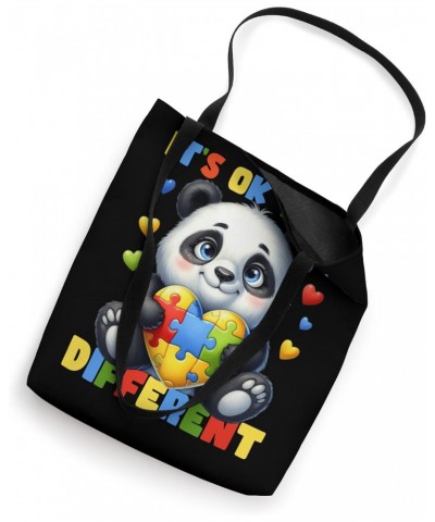 Cute Panda Autism Awareness It's Ok To Be Different Kids Tote Bag $13.24 Totes