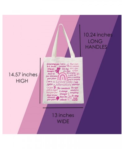 Breast Cancer Awareness Affirmations Tote Bag Breast Cancer Warrior Gift Breast Cancer Survivor Gift Survivordaliy Tote $11.7...