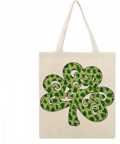 Aesthetic Canvas Tote Bag,St. Patrick's Day Lucky Charm Tote Bag for Women Shopping Travel Bag Style-1 $8.31 Shoulder Bags