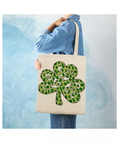 Aesthetic Canvas Tote Bag,St. Patrick's Day Lucky Charm Tote Bag for Women Shopping Travel Bag Style-1 $8.31 Shoulder Bags