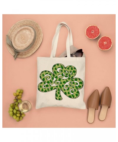 Aesthetic Canvas Tote Bag,St. Patrick's Day Lucky Charm Tote Bag for Women Shopping Travel Bag Style-1 $8.31 Shoulder Bags