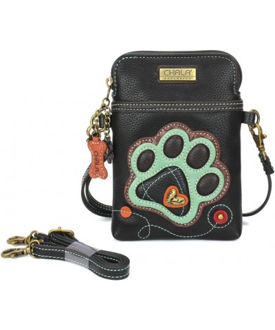 Crossbody Cell Phone Purse- Women's Wristlet Handbags Multicolor (_, Teal Paw) $21.56 Wristlets