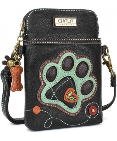 Crossbody Cell Phone Purse- Women's Wristlet Handbags Multicolor (_, Teal Paw) $21.56 Wristlets