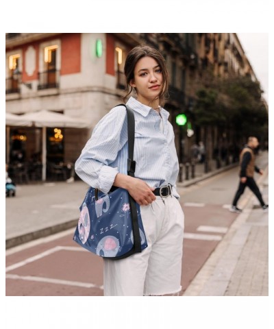 Blue Elephant Tote Bag for Women Large Hobo Bags Crossbody Purse Hobo Purse with Adjustable Strap for Women Men $18.14 Totes