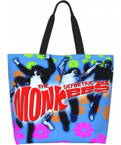 The Rock Monkees Band Definitive Shoulder Bags Female Tote Bag Shopping Grocery Bag For Gym Beach Weekender Travel Shopping $...