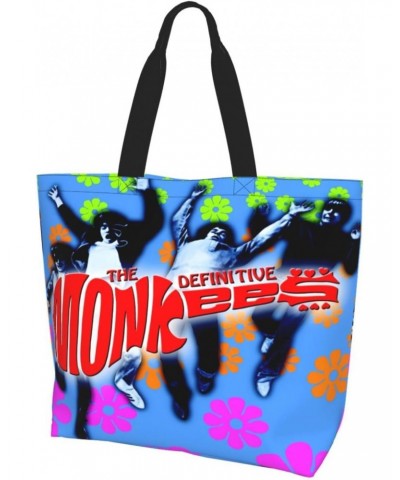 The Rock Monkees Band Definitive Shoulder Bags Female Tote Bag Shopping Grocery Bag For Gym Beach Weekender Travel Shopping $...