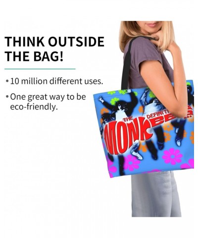 The Rock Monkees Band Definitive Shoulder Bags Female Tote Bag Shopping Grocery Bag For Gym Beach Weekender Travel Shopping $...