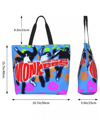 The Rock Monkees Band Definitive Shoulder Bags Female Tote Bag Shopping Grocery Bag For Gym Beach Weekender Travel Shopping $...