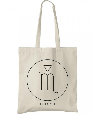 Scorpio Zodiac Astrology Glyph Natural Cotton Tote Bag $19.12 Totes