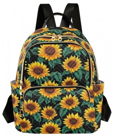 Sunflower Flower Backpack Purse for Women Small Travel Bag Fashion Daypack M 202a3774 M(11.4"x6.1"x14.17") 202a3774 $17.63 Ba...