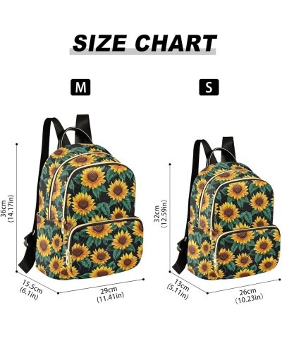 Sunflower Flower Backpack Purse for Women Small Travel Bag Fashion Daypack M 202a3774 M(11.4"x6.1"x14.17") 202a3774 $17.63 Ba...