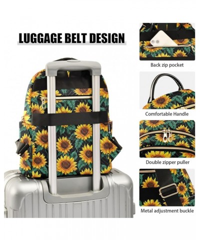 Sunflower Flower Backpack Purse for Women Small Travel Bag Fashion Daypack M 202a3774 M(11.4"x6.1"x14.17") 202a3774 $17.63 Ba...