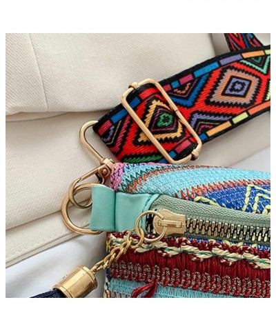 Bohemian Crossbody Summer Straw Beach Bags Straw Bag For Women Ethnic Style Handbag With Tassels Soft Colorful Purses 2024 Ye...