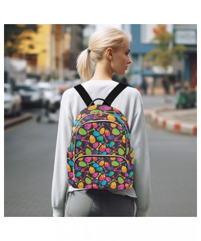 Backpack Purse for Women Colorful Dinosaur Egg Bone, Mini Fashion Backpack Cartoon Lightweight Casual Daypack Shoulder Bag Tr...