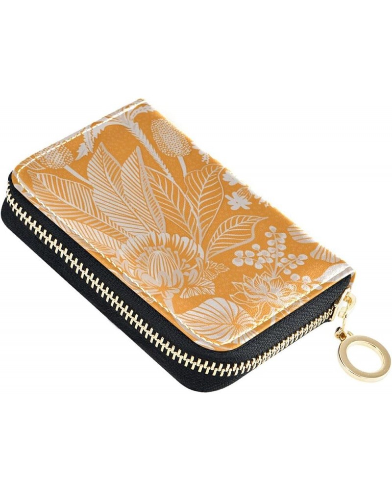 Black Hibiscus Flower RFID Credit Card Holder Leather With Zipper Card Case Wallet for Women Girls Color 101 $9.49 Wallets