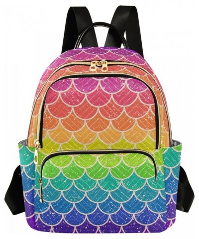 Rainbow Ocean Wave Small Backpack Purse for Women Travel Bag Fashion Daypack Back Pack Shoulder Bag Multicolor Medium $15.75 ...