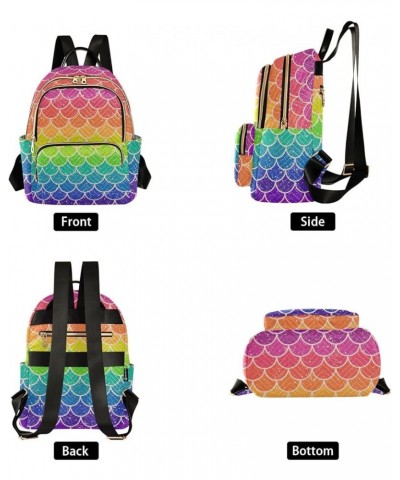 Rainbow Ocean Wave Small Backpack Purse for Women Travel Bag Fashion Daypack Back Pack Shoulder Bag Multicolor Medium $15.75 ...