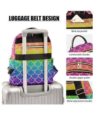 Rainbow Ocean Wave Small Backpack Purse for Women Travel Bag Fashion Daypack Back Pack Shoulder Bag Multicolor Medium $15.75 ...