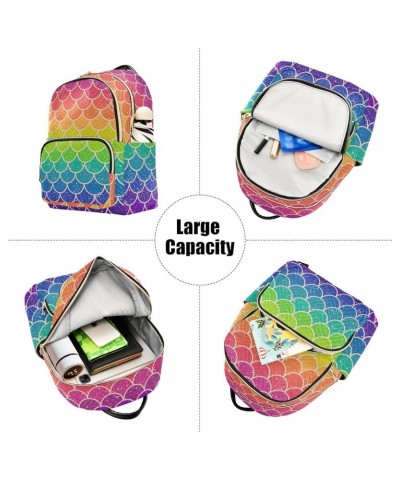 Rainbow Ocean Wave Small Backpack Purse for Women Travel Bag Fashion Daypack Back Pack Shoulder Bag Multicolor Medium $15.75 ...