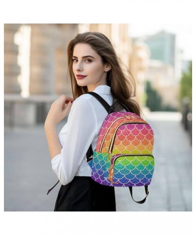 Rainbow Ocean Wave Small Backpack Purse for Women Travel Bag Fashion Daypack Back Pack Shoulder Bag Multicolor Medium $15.75 ...